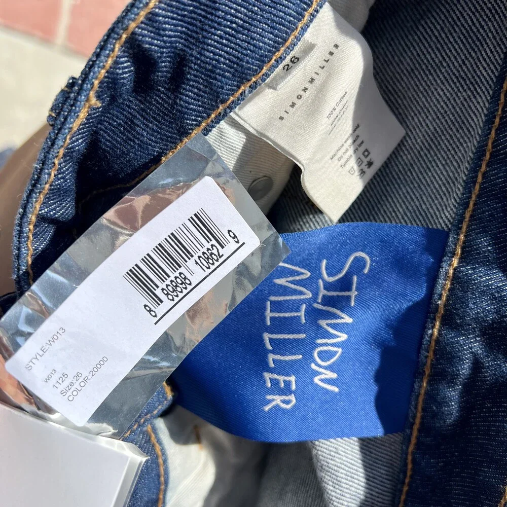 Simon Miller Jeans NWT W013 High Waist Straight Leg Blue Denim 5 Womens Size 26
